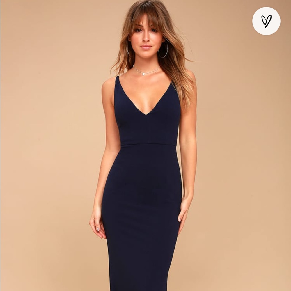 LULUS Melora Navy Blue Sleeveless Maxi Dress